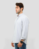 Oxford Striped Shirt-Plus Size